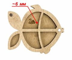 Kraftika Dřevěný organizér na korálky, ve tvaru rybky