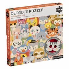 Petit collage Petitcollage puzzle zvířátka 100 ks s 3d brýlemi