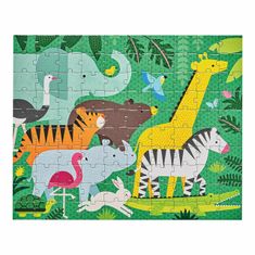 Petit collage Petitcollage oboustranné puzzle 2v1 džungle