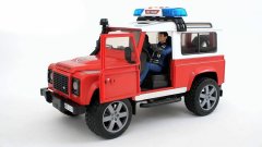 Bruder Hasičské auto land rover s figurkou