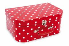 Small foot Dětský růžový piknikový kufr s puntíky
