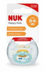 Nuk Dudlík latexový happy kids v1 (0-6m.) 1ks