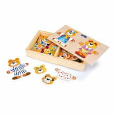 Small foot Dřevěné oblékací puzzle medvídci