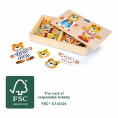 Small foot Dřevěné oblékací puzzle medvídci