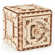 UGEARS 3d dřevěné mechanické puzzle trezor