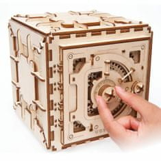 UGEARS 3d dřevěné mechanické puzzle trezor