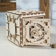 UGEARS 3d dřevěné mechanické puzzle trezor