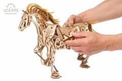 UGEARS 3d dřevěné mechanické puzzle kůň