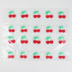 Kraftika Nažehlovací obrázek se třpytkami "cherry", 6 6 cm