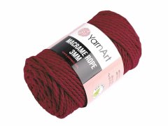 Kraftika 1ks (781) bordó pletací příze macrame rope 3 mm 250 g