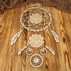 Kraftika Články se štítkem dream catcher. lotus "(set 9 dílů) 22x25