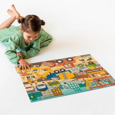 Petit collage Petitcollage podlahové puzzle stavba ve městě