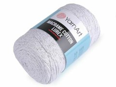 Kraftika 1ks (727) šedá sv. měděná pletací příze macrame cotton