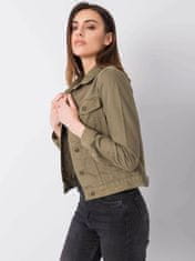 RUE PARIS Khaki denimová dámská bunda, velikost xl,