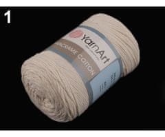 Kraftika 1ks 1 (753) režná světlá pletací příze macrame cotton 250g