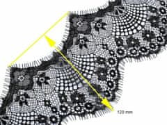 Kraftika 3m 5 modrá francouzská krajka šíře 12 cm