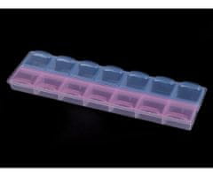 Kraftika 1ks modrá ledová růžová plastový box / zásobník 6x21,5x2