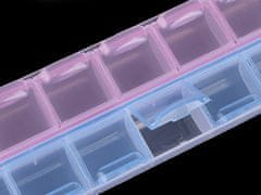 Kraftika 1ks modrá ledová růžová plastový box / zásobník 6x21,5x2