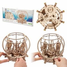 UGEARS 3d dřevěné mechanické puzzle mechanické akvárium