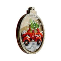 Kraftika 1pc auto s vánoční strom seed beaded diy kit