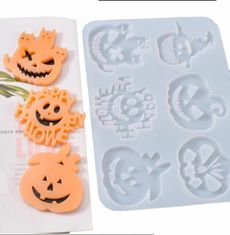 Kraftika 1pc velký halloween mix dýně dekor 3d silikonové uv