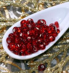 Kraftika 20g silver lined clear red czech glass seed beads 9/0