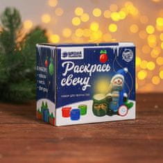 Kraftika Diy kit gypsum vánoční svíčky držák pro barvení "sněhurka v