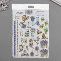 Kraftika Sada nálepek provence levandule 1, pro scrapbooking