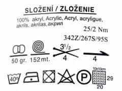 Kraftika 1ks (132) tyrkys tmavá pletací příze nicky 50 g, pletací