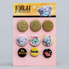 Me To You Scrapbooking tops, cabochons for embellishment "gold"