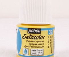 Pébéo Setacolor 45ml shimmer žlutá barva na textil,