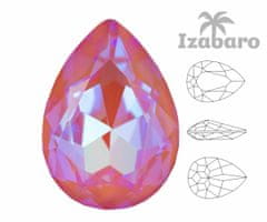 Izabaro 4ks crystal lotus pink pastel 145pas hruška slza