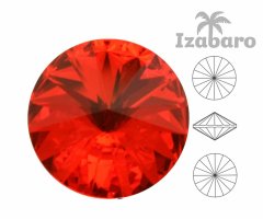 Izabaro 6ks crystal light siam red 227 round rivoli