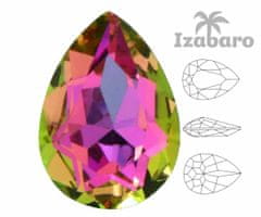 Izabaro 4ks crystal vitrail střední 001vm hruška slza