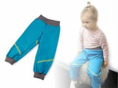 Kraftika 1ks (vel. 104-110) modrá tmavá dětské softshellové kalhoty