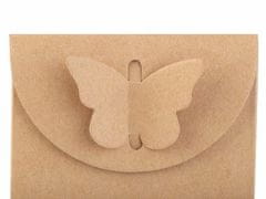Kraftika 10ks nědá přírodní papírová krabička natural s motýlem
