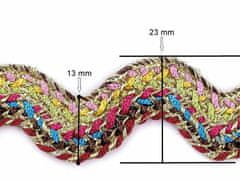 Kraftika 18m 2 multikolor prýmek / hadovka s lurexem šíře 13mm