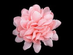 Kraftika 10ks růžová sv. textilní květ 45mm