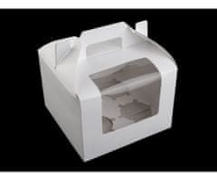 Kraftika 10ks ílá papírová krabice s průhledem, krabičky