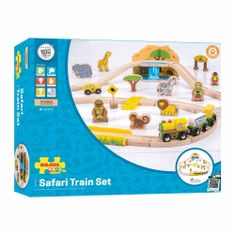 Bigjigs Rail Dřevěná vláčkodráha safari