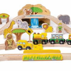 Bigjigs Rail Dřevěná vláčkodráha safari