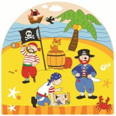 Bigjigs Toys Dřevěné vícevrstvé puzzle pirátská loď