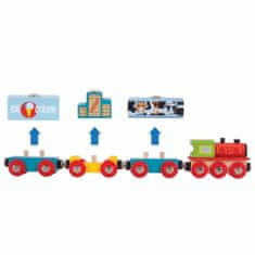 Bigjigs Rail Vlak se zbožím + 3 koleje