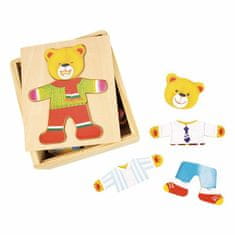 Bigjigs Toys Oblékací puzzle pan medvěd