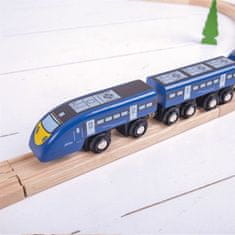 Bigjigs Rail Rychlík high speed 1 modrý