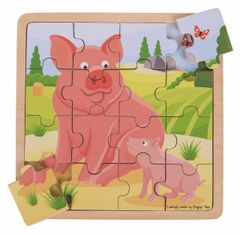 Bigjigs Toys Puzzle - prasátko se selátkem