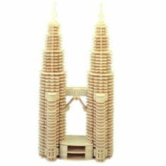 Kraftika Woodcraft dřevěné 3d puzzle petronas twin towers