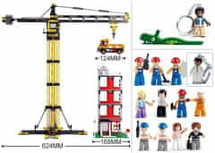 Sluban Town stavitelé m38-b0555 věžový jeřáb s domem a vozem