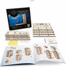 UGEARS 3d dřevěné mechanické puzzle kostková věž