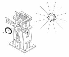 Robotime Dřevěný solární větrný mlýn iii